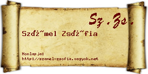 Számel Zsófia névjegykártya